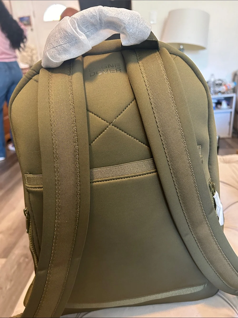 Dagne Dover Olive Green Neoprene Backpack